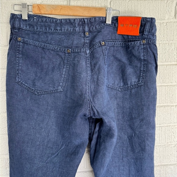 Etro Blue Chinos Modern Tapered Fit 38 Light - Picture 9 of 14